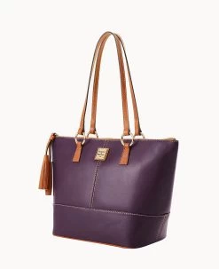 Wexford Leather Small Tobi Tote Plum Wine -Online Sale Dooney & Bourke B2067G JKXPPANA ALT1 1
