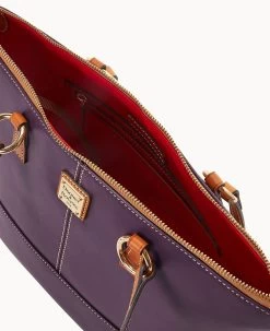 Wexford Leather Small Tobi Tote Plum Wine -Online Sale Dooney & Bourke B2067G JKXPPANA ALT2
