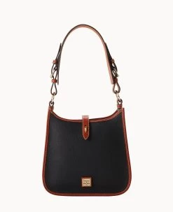 Pebble Grain Messenger Black -Online Sale Dooney & Bourke B2069G AWBLPATN 1