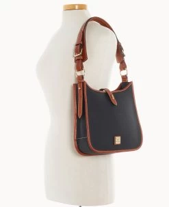 Pebble Grain Messenger Black -Online Sale Dooney & Bourke B2069G AWBLPATN ALT4 1