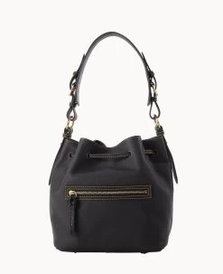 Pebble Grain Drawstring Black Black -Online Sale Dooney & Bourke B2077G AWBLPABL ALT3 1