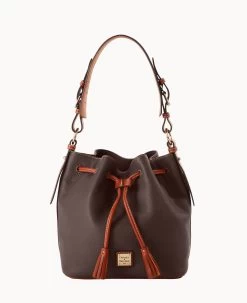 Pebble Grain Drawstring Black Black -Online Sale Dooney & Bourke B2077G AWBMPATN