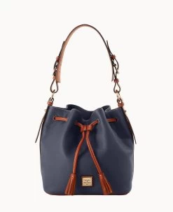 Pebble Grain Drawstring Black Black -Online Sale Dooney & Bourke B2077G AWMDPATN