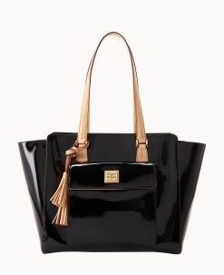 Patent East West Shopper Black -Online Sale Dooney & Bourke B2169G PTBLSVNA 2