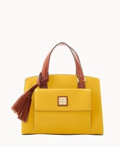 Pebble Grain Small Satchel Bone -Online Sale Dooney & Bourke B2170G AWMTPATN