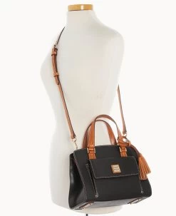 Wexford Leather Small Satchel Black -Online Sale Dooney & Bourke B2170G JKBLPANA ALT4