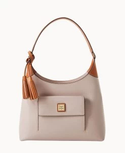 Wexford Leather Small Hobo Oyster 22 Wexford Leather Small Hobo Oyster -Online Sale Dooney & Bourke B2172G JKOYPANA 1