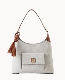 Ostrich Small Hobo Black -Online Sale Dooney & Bourke B2172G OTFGPAKR