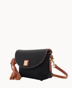 Pebble Grain Crossbody Saddle Bag Black -Online Sale Dooney & Bourke B2174G AWBLPATN ALT1 1