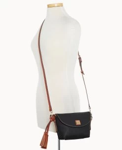 Pebble Grain Crossbody Saddle Bag Black -Online Sale Dooney & Bourke B2174G AWBLPATN ALT4 1