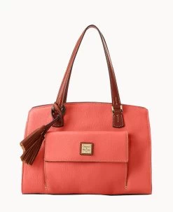 Pebble Grain Shoulder Bag Clementine -Online Sale Dooney & Bourke B2175G AWGEPATN