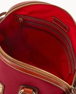 Pebble Grain Domed Satchel Wine -Online Sale Dooney & Bourke B2217G AWWNPATN ALT2