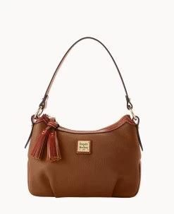 Pebble Grain Pouchette Bark 26 Pebble Grain Pouchette Bark -Online Sale Dooney & Bourke B2218G AWBFPATN 1