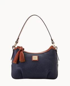 Pebble Grain Pouchette Bark 40 Pebble Grain Pouchette Bark -Online Sale Dooney & Bourke B2218G AWMDPATN