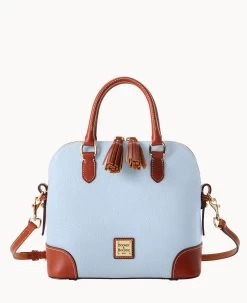 Pebble Grain Domed Satchel Black -Online Sale Dooney & Bourke B2257G AW3FPATN