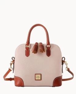 Pebble Grain Domed Satchel Black -Online Sale Dooney & Bourke B2257G AWOYPATN