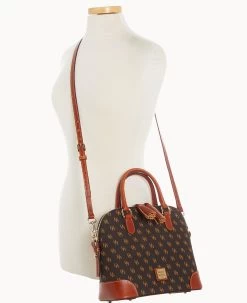 Gretta Domed Satchel Brown Tmoro -Online Sale Dooney & Bourke B2257G NGBMPATN ALT4