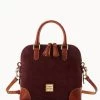 Suede Domed Satchel Wine -Online Sale Dooney & Bourke B2257G SUWNPATN