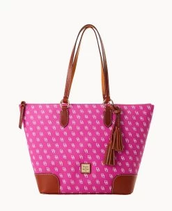 Gretta Career Tote Fuchsia -Online Sale Dooney & Bourke B2258G NGFHPATN 2