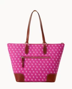 Gretta Career Tote Fuchsia -Online Sale Dooney & Bourke B2258G NGFHPATN ALT3 1