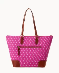 Gretta Career Tote Fuchsia -Online Sale Dooney & Bourke B2258G NGFHPATN ALT3