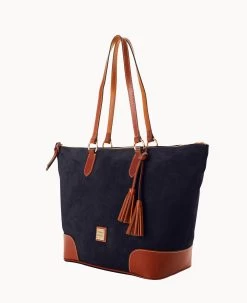 Suede Career Tote Navy -Online Sale Dooney & Bourke B2258G SUNVPATN ALT1 1