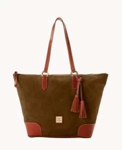 Suede Career Tote Navy -Online Sale Dooney & Bourke B2258G SUOLPATN