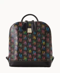 DB75 Multi Domed Backpack Black 19 DB75 Multi Domed Backpack Black -Online Sale Dooney & Bourke B2263G 5SBLPABL 2