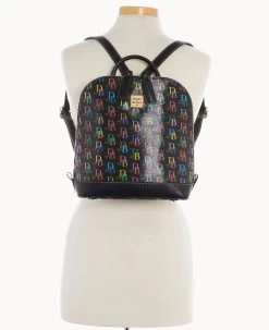 DB75 Multi Domed Backpack Black 18 DB75 Multi Domed Backpack Black -Online Sale Dooney & Bourke B2263G 5SBLPABL ALT4 1