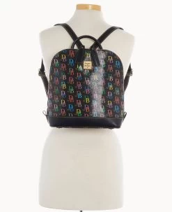 DB75 Multi Domed Backpack Black 14 DB75 Multi Domed Backpack Black -Online Sale Dooney & Bourke B2263G 5SBLPABL ALT4