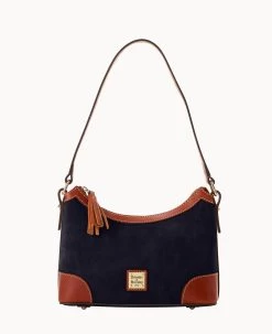 Suede Shoulder Bag Navy 31 Suede Shoulder Bag Navy -Online Sale Dooney & Bourke B2264G SUNVPATN 2