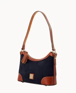 Suede Shoulder Bag Navy 24 Suede Shoulder Bag Navy -Online Sale Dooney & Bourke B2264G SUNVPATN ALT1 1