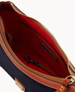 Suede Shoulder Bag Navy 20 Suede Shoulder Bag Navy -Online Sale Dooney & Bourke B2264G SUNVPATN ALT2