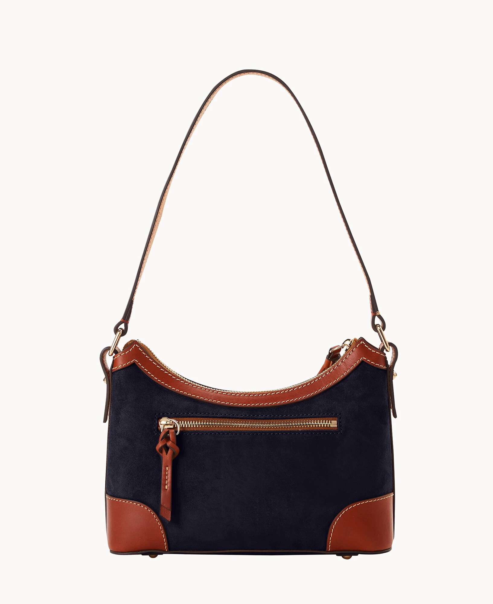 Suede Shoulder Bag Navy 6 Suede Shoulder Bag Navy - Image 4