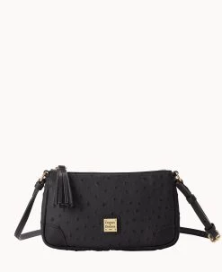 Ostrich Slim Crossbody Black -Online Sale Dooney & Bourke B2270G OTBLPABL