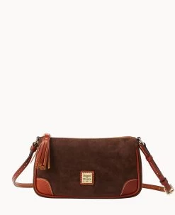 Suede Slim Crossbody Brown Tmoro