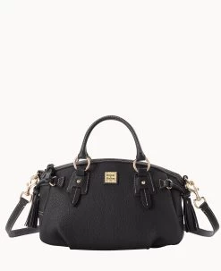 Pebble Grain Medium Mail Satchel Black Black -Online Sale Dooney & Bourke B2273G AWBLPABL 2