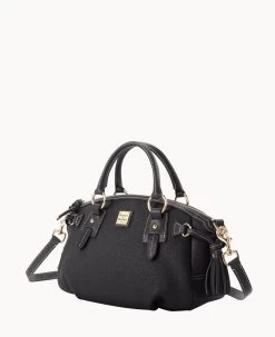 Pebble Grain Medium Mail Satchel Black Black -Online Sale Dooney & Bourke B2273G AWBLPABL ALT1 1