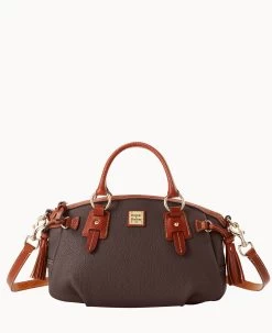 Pebble Grain Medium Mail Satchel Black Black -Online Sale Dooney & Bourke B2273G AWBMPATN
