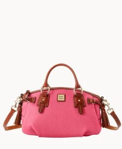 Pebble Grain Medium Mail Satchel Black Black -Online Sale Dooney & Bourke B2273G AWHPPATN