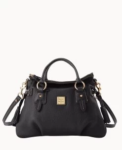 Pebble Grain Stanwich Satchel Black Black -Online Sale Dooney & Bourke B2275G AWBLPABL 1