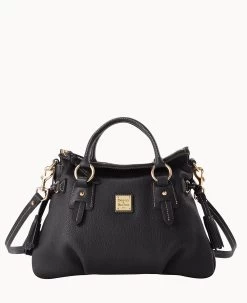 Pebble Grain Stanwich Satchel Black Black -Online Sale Dooney & Bourke B2275G AWBLPABL 2