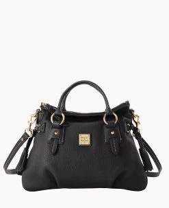 Pebble Grain Stanwich Satchel Black Black