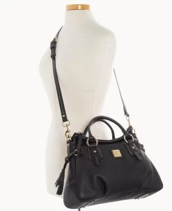 Pebble Grain Stanwich Satchel Black Black -Online Sale Dooney & Bourke B2275G AWBLPABL ALT4