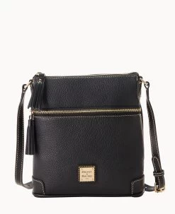 Pebble Grain Small Tassel Crossbody Black Black -Online Sale Dooney & Bourke B2276G AWBLPABL 2
