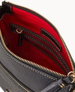 Pebble Grain Small Tassel Crossbody Black Black -Online Sale Dooney & Bourke B2276G AWBLPABL ALT2 1