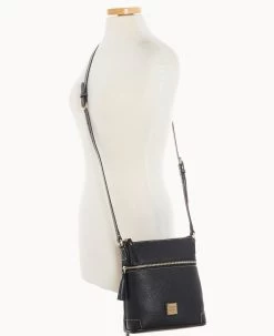 Pebble Grain Small Tassel Crossbody Black Black -Online Sale Dooney & Bourke B2276G AWBLPABL ALT4 1