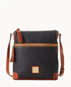 Pebble Grain Small Tassel Crossbody Black Black -Online Sale Dooney & Bourke B2276G AWBLPATN