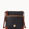 Pebble Grain Large Tassel Crossbody Black 2 Pebble Grain Large Tassel Crossbody Black -Online Sale Dooney & Bourke B2278G AWBLPATN