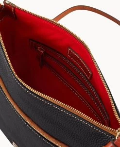 Pebble Grain Large Tassel Crossbody Black -Online Sale Dooney & Bourke B2278G AWBLPATN ALT2 1